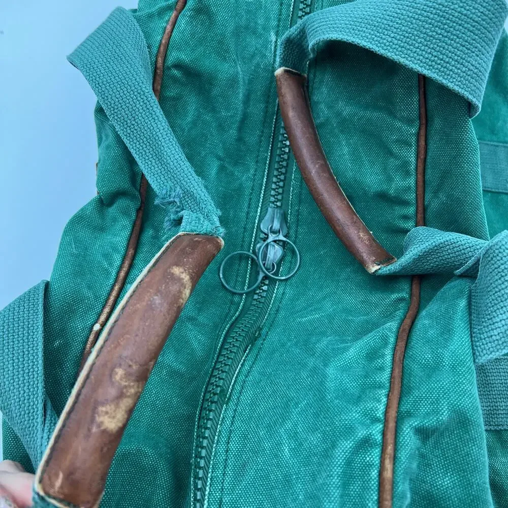 Vintage J.Crew Green Canvas Duffle Bag